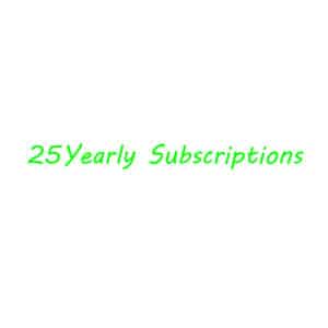 25 Yearly IPTV Subscriptions