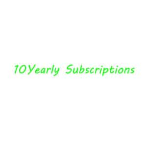 10 Yearly IPTV Subscriptions